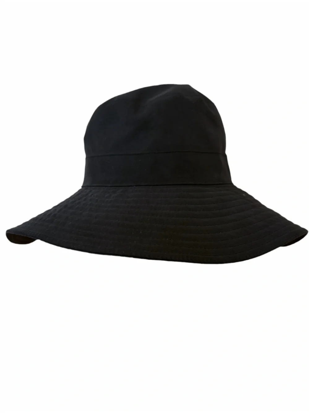 Authentic Hermès Milo Technical Waterproof Bucket Hat Black 56 Packable Sun Hat